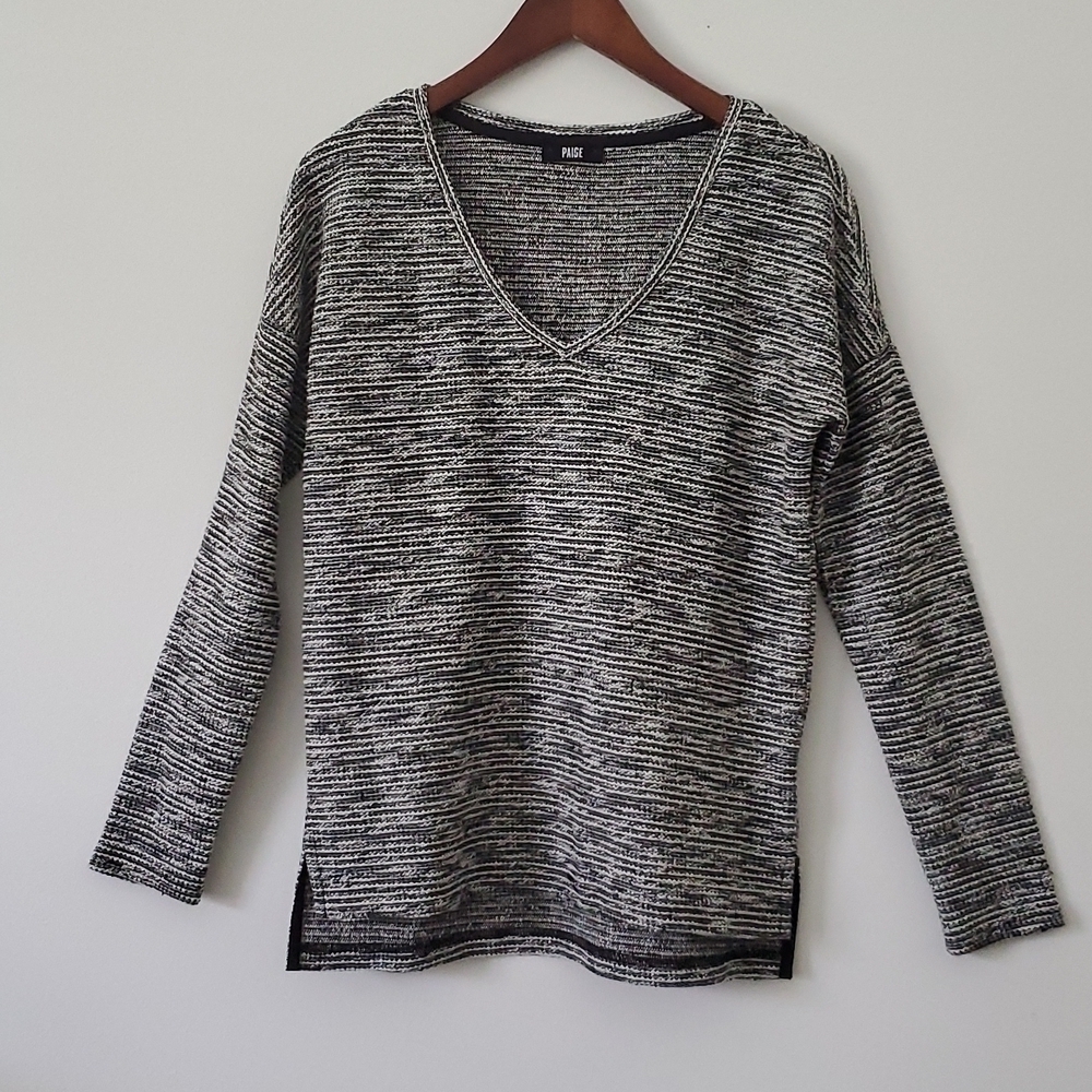 Paige Cotton blend Tweed Pullover Sweater Size XS